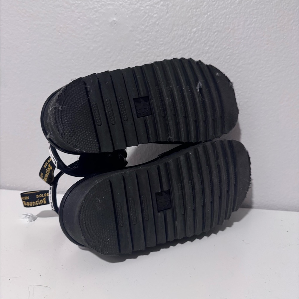 Black and Purple Platform Doc Marten X-Girl Sandals - Picture 3 of 5